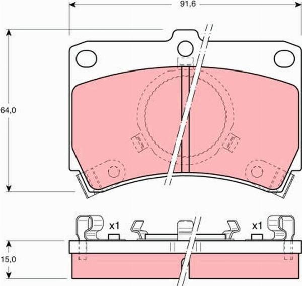 TRW GDB374 - Set placute frana,frana disc aaoparts.ro