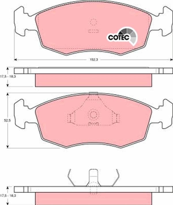 TRW GDB371 - Set placute frana,frana disc aaoparts.ro