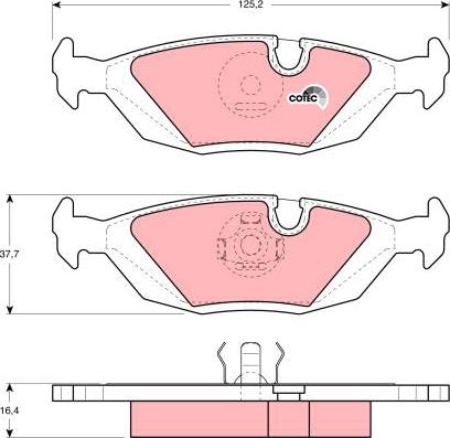 TRW GDB299 - Set placute frana,frana disc aaoparts.ro