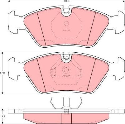 TRW GDB298 - Set placute frana,frana disc aaoparts.ro