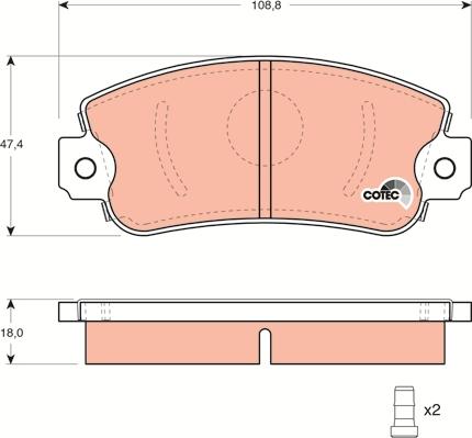 TRW GDB297 - Set placute frana,frana disc aaoparts.ro