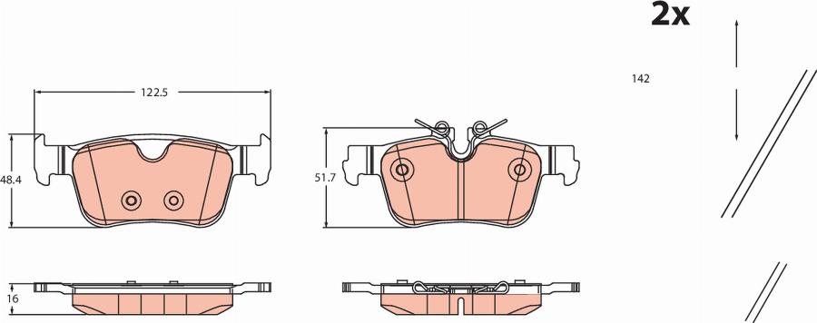 TRW GDB2499 - Set placute frana,frana disc aaoparts.ro