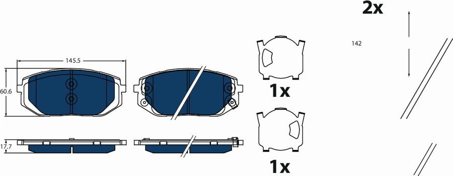 TRW GDB2495BTE - Set placute frana,frana disc aaoparts.ro