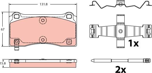 TRW GDB2448 - Set placute frana,frana disc aaoparts.ro