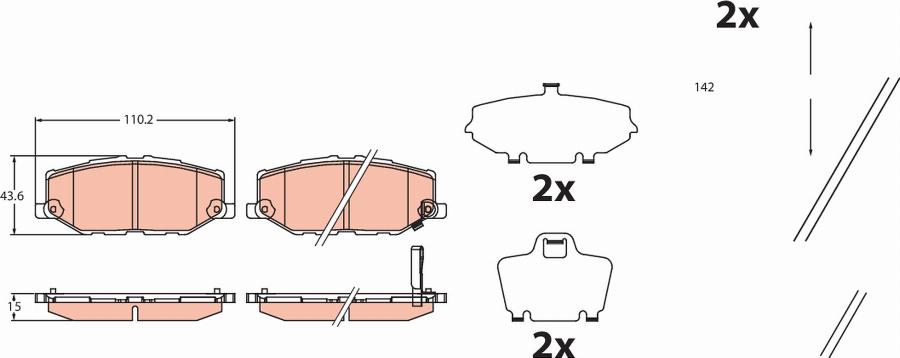 TRW GDB2455 - Set placute frana,frana disc aaoparts.ro