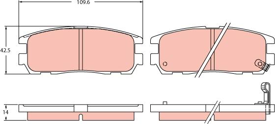 TRW GDB2452 - Set placute frana,frana disc aaoparts.ro