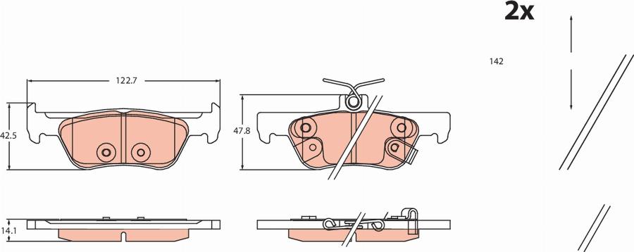 TRW GDB2469 - Set placute frana,frana disc aaoparts.ro