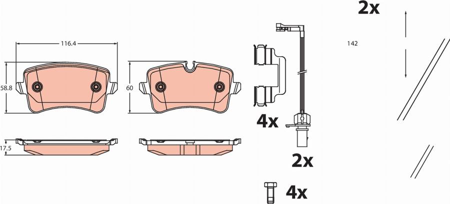 TRW GDB2464 - Set placute frana,frana disc aaoparts.ro