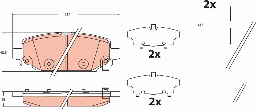 TRW GDB2461 - Set placute frana,frana disc aaoparts.ro