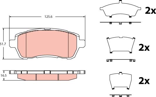 TRW GDB2404 - Set placute frana,frana disc aaoparts.ro