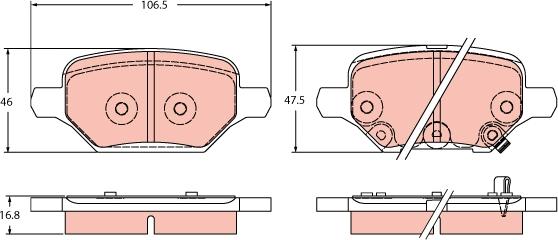 TRW GDB2406 - Set placute frana,frana disc aaoparts.ro