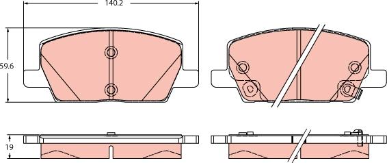 TRW GDB2407 - Set placute frana,frana disc aaoparts.ro