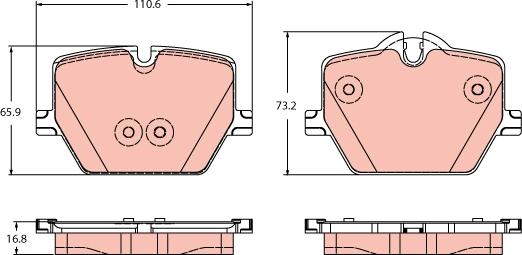 TRW GDB2419 - Set placute frana,frana disc aaoparts.ro