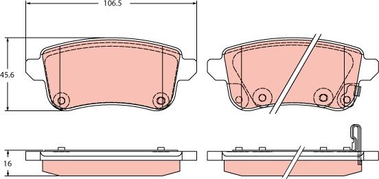 TRW GDB2413 - Set placute frana,frana disc aaoparts.ro