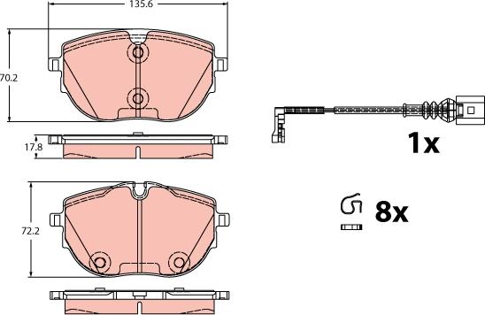 TRW GDB2412 - Set placute frana,frana disc aaoparts.ro