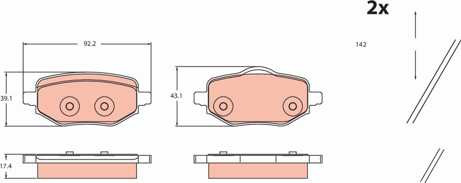 TRW GDB2480 - Set placute frana,frana disc aaoparts.ro