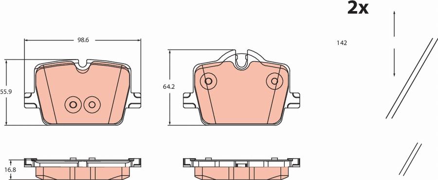 TRW GDB2487 - Set placute frana,frana disc aaoparts.ro