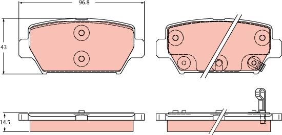 TRW GDB2435 - Set placute frana,frana disc aaoparts.ro