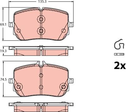 TRW GDB2433 - Set placute frana,frana disc aaoparts.ro