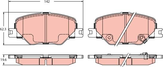 TRW GDB2424 - Set placute frana,frana disc aaoparts.ro