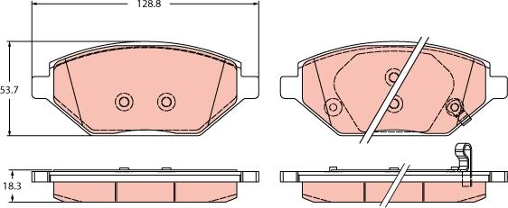 TRW GDB2425 - Set placute frana,frana disc aaoparts.ro