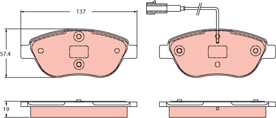 TRW GDB2421 - Set placute frana,frana disc aaoparts.ro