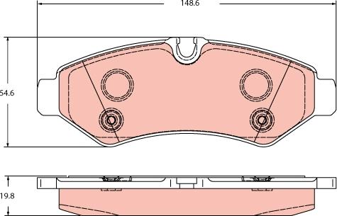 TRW GDB2422 - Set placute frana,frana disc aaoparts.ro