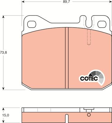 TRW GDB242 - Set placute frana,frana disc aaoparts.ro