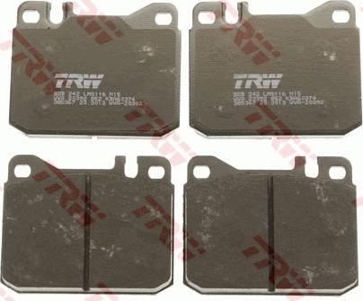 TRW GDB242 - Set placute frana,frana disc aaoparts.ro