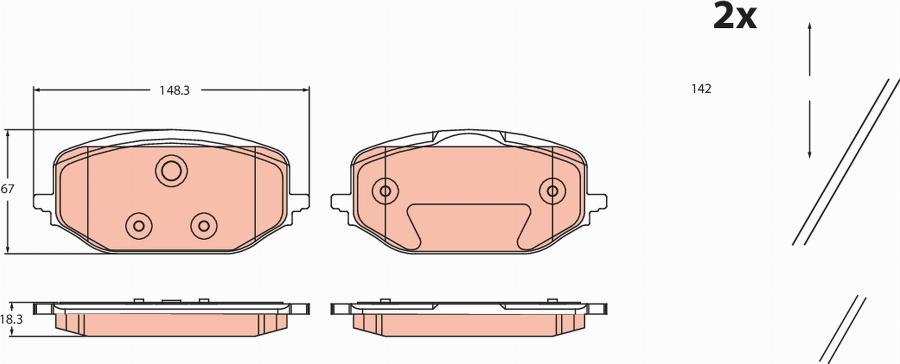 TRW GDB2475 - Set placute frana,frana disc aaoparts.ro