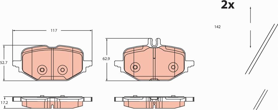 TRW GDB2471 - Set placute frana,frana disc aaoparts.ro