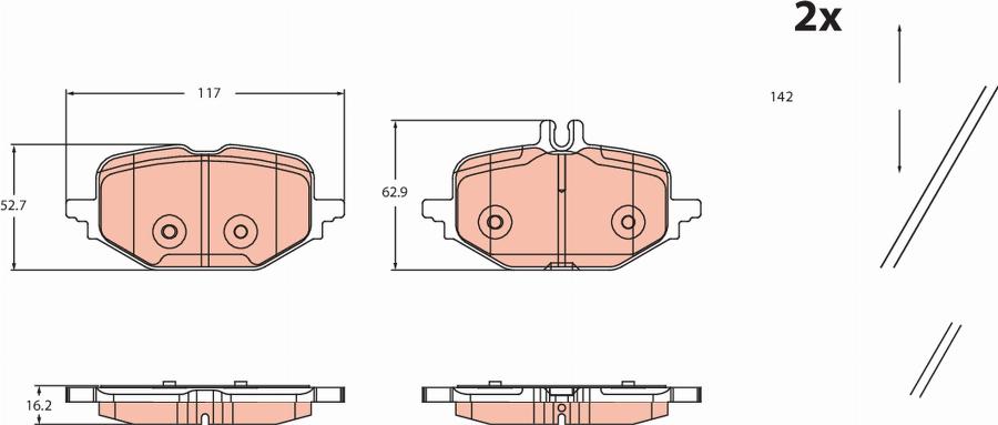 TRW GDB2472 - Set placute frana,frana disc aaoparts.ro