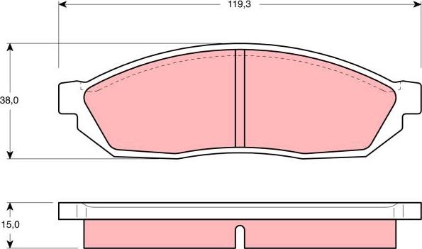 TRW GDB254AT - Set placute frana,frana disc aaoparts.ro