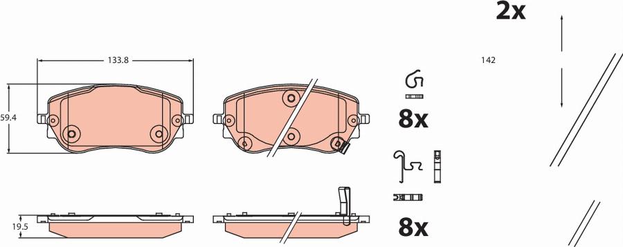 TRW GDB2551 - Set placute frana,frana disc aaoparts.ro