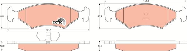 TRW GDB255 - Set placute frana,frana disc aaoparts.ro