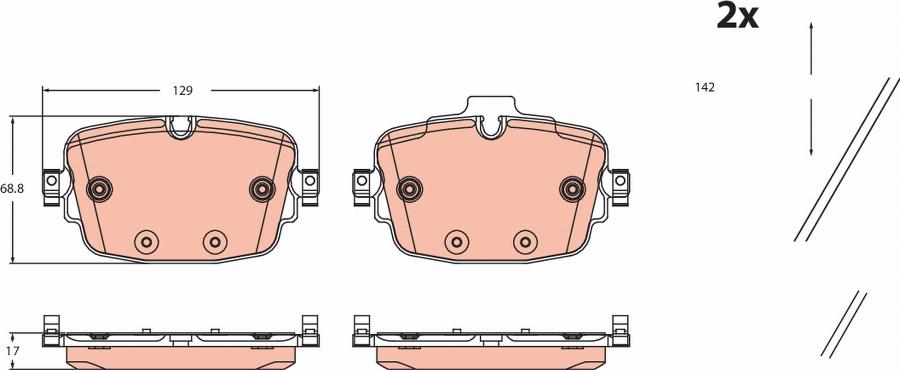 TRW GDB2506 - Set placute frana,frana disc aaoparts.ro