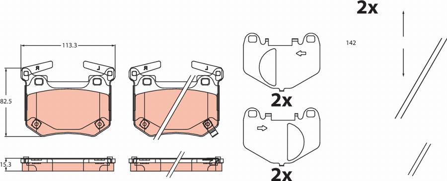 TRW GDB2520 - Set placute frana,frana disc aaoparts.ro