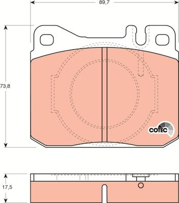 TRW GDB264 - Set placute frana,frana disc aaoparts.ro