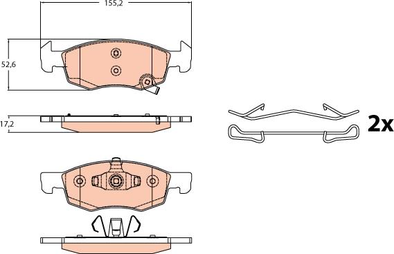 TRW GDB2099 - Set placute frana,frana disc aaoparts.ro