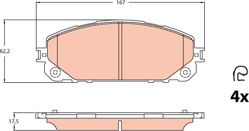 TRW GDB2094 - Set placute frana,frana disc aaoparts.ro