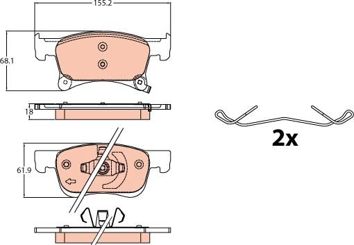 TRW GDB2091 - Set placute frana,frana disc aaoparts.ro