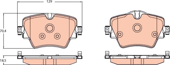 TRW GDB2098 - Set placute frana,frana disc aaoparts.ro