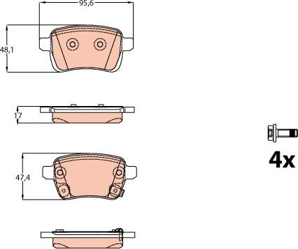 TRW GDB2093 - Set placute frana,frana disc aaoparts.ro