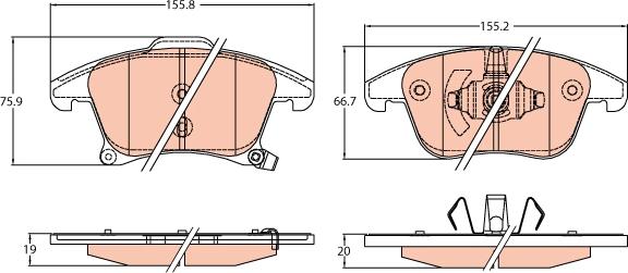 TRW GDB2092 - Set placute frana,frana disc aaoparts.ro