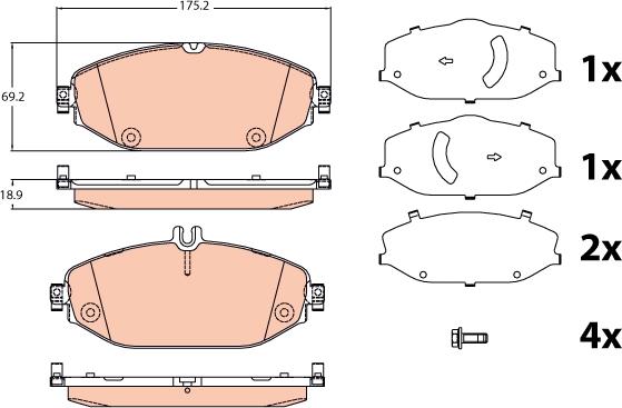 TRW GDB2097 - Set placute frana,frana disc aaoparts.ro