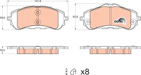 TRW GDB2044 - Set placute frana,frana disc aaoparts.ro