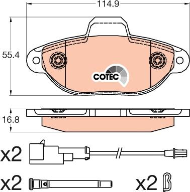 TRW GDB2041 - Set placute frana,frana disc aaoparts.ro