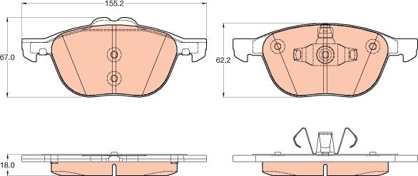 TRW GDB2043 - Set placute frana,frana disc aaoparts.ro