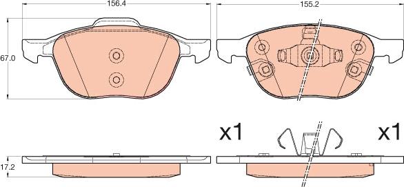 TRW GDB2059 - Set placute frana,frana disc aaoparts.ro