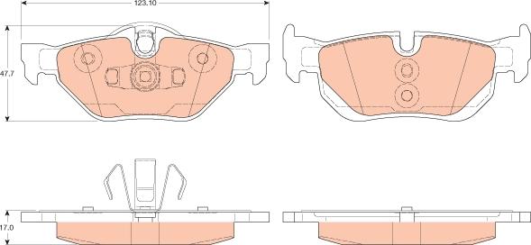 TRW GDB2050 - Set placute frana,frana disc aaoparts.ro